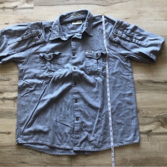 Orvis Houndstooth Men's Blue Button-Up Shirt - Picture 5 of 6